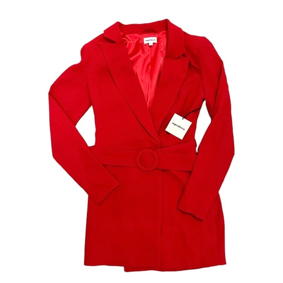 superdown Joan Belted Blazer Dress Red Mini - Picture 8 of 12